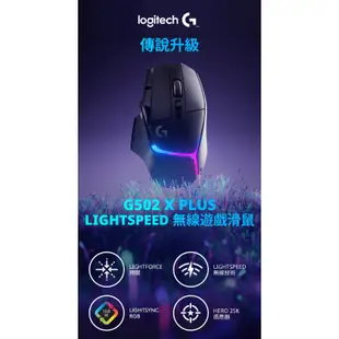 Logitech G 羅技 G502 X PLUS LIGHTSPEED 炫光高效能無線電競滑鼠