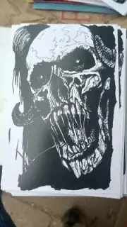 Demon Skull Post Card By Brandy Devoid
