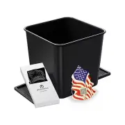 Car Trash Can Auto Garbage Bin Waterproof with Anti Slip Base Mat Clip Trash Bag