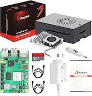 iRasptek Starter Kit for Raspberry Pi 5 8GB RAM-Pre-Loaded with 128GB Edition Raspberry Pi OS (Aluminum Case)