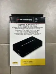Monster Just Hook It Up 3 way HDMI Switch with remote control