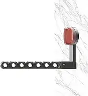 Mbiyhgta Clothes Rack for Wall Mounting, Wall Support Bracket - Extendable Clothes Rack with Suction - Foldable Aluminium Laundry Shelf for Cham