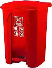 AUPRES 50L 80L 100 Garbage Can with Lid,Outdoor Household Commercial Pedal Kitchen Trash Can for Porch Backyard Deck Patio(Red,50L)