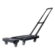 Foldable Hand Flatbed Trolley Cart 6 x 360 Degree Rotating Wheels with Maximum Load 200Kg