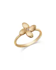 Bloomingdale's Fine Collection Flower Accent Ring in 14K Gold