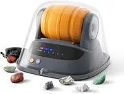 Rock Tumbler Kit, Rock Polisher, Turn Rough Rocks into Beautiful Gems, Seience Toy Birthday Gift, with Polishing Grits, Jewelry Fastenings, Noise Reduction Cover, Ideal for Adults Kids