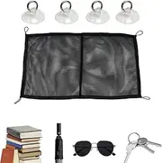 Frfik Mesh Storage Pocket Bag | High Capacity Automotive Cargo Nets | Sturdy RV Storage Saving Space Organizer for Books Water Bottles Clothes
