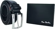 [Pierre Cardin] Mens RFID Protection Genuine Leather Belt Wallet Black Size 125cm, Nero, 125, RFID Wallet