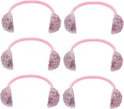 Abaodam 6pcs Cute Dolls Earmuffs Accessories for DIY Styling Mini Hair Bands for Dolls for Dollhouse Decoration and Creative Hair Projects