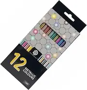 ERINGOGO 1Set Colors Metallic Colored Pencils for Wooden Graffiti Drawing Pencils for Art and Practice for Creative Projects and Coloring Activities