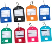 DOITOOL 25Pcs Keychain Tags Practical Key Identifiers with Strong Split Rings Key Ring Accessories for Organization and Identification