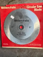 Vintage NOS Millers Falls 8" Circular Saw Blade. #7882C. KQ217