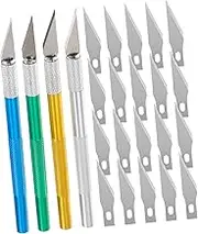 DOITOOL 4 Sets Carving Knife Blade Hobby Supplies Hobby Cutting Tool for Stencil Cutting Tool for Architectural Models Paper Cutter Aluminum
