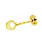 14k Solid Yellow Gold Labret Stud Piercing