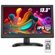 13.3" IPS LCD Display Screen HDMI VGA Security CCTV System Monitor + AU adapter