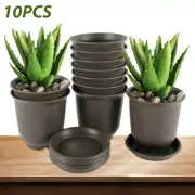 Round Plant Flower Seedlings Nursery Pots Saucer Tray Planter Home Decor xinPH