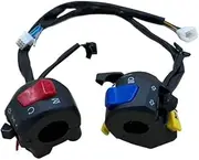 TKTGNVNZKA 22mm 7/8" Universal Motorcycle Handlebar Switches Horn Choke Turn Signal Headlight Electric Start Handlebar Controller Button
