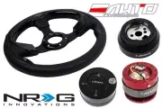 NRG 320mm Pilota L BK IN Steering Wheel 170H Hub 2.0 Red Quick Release Lock LB b