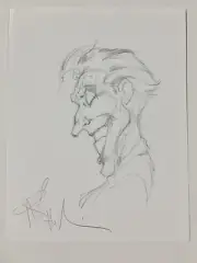 JOKER BY ANGEL MEDINA ORIGINAL ART PENCIL SKETCH SIGNED