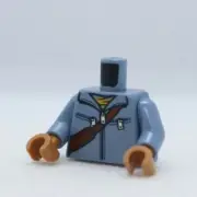 TORSO - Jacket w/ Zipper,Diagonal Belt Bag Amber Grant NEW LEGO® Minifigure Part