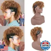 Aisaide High Puff Afro Ponytail Drawstring,Short Curly Ponytail Extension,Moh