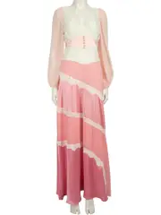 Pink Ombré Panelled Maxi Dress