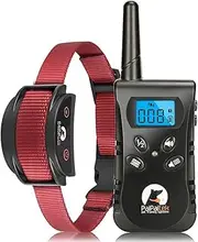 Paipaitek No Shock Dog Training Collar Remote Rechargeable Waterproof Vibration Beep No Bark No Prongs (Red)