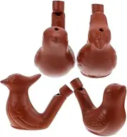 SUPVOX 4pcs Funny Clay Bird Whistles Lightweight Portable Water Bird for Adults Charming Design for Birthday Party Favors Crisp Sound Easy to Carry