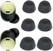 [JNSA] Replacement Ear Tips Silicone Anti-Slip Eartips Ear Plug Ear Tip Gels Compatible with Google Pixel Buds Pro, [Fit in Case],L/M/S 3 Size 3 Pairs,Black pixbp
