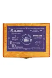 Maison Sajou Miniature Wooden Storage Box Blue Label