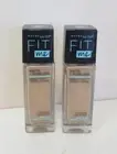 (2) MAYBELLINE FIT ME MATTE + PORELESS FOUNDATION w CLAY 125 NUDE BEIGE 1 OZ