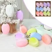 12PCS Easter Eggs Colorful Flocking Easter Bunny Eggs Egg Field Decoration New