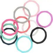 [DINHEAROM] Silicone Ring for Men Women Soft Comfortable Wedding Band 10pcs Set for Exercise Outdoor Use