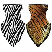 Nevenka 2Pcs Print Face Mask Neck Leggings Scarf for Dust Sun Protection-X