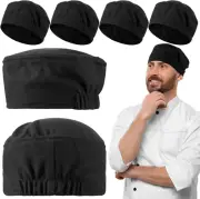 6 Pcs Adjustable Chef Hats for Men Women Chef Beanie Chef Caps Breathable Mesh C