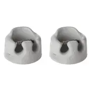 Bumbo Infant Soft Foam Floor Seat with 3 Point Adjustable Harness, Gray (2 Pack)