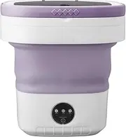 Mini Portable Bucket Washer Foldable Washing Machine Soft Spin Dry Drainage Pipe 100-240V for Home Dormitory Use (AUプラグ)