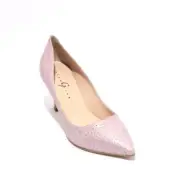 Gibellieri 3367wr Lilac Stamped Leather Pointy Classic Heel Pumps 40.5 / US 10.5