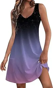 [Generic] Cyber Monday,Summer Casual Dresses for Women 2024,Floral Dress for Women Wedding Guest Summer Maxi Dresses for Women 2024 Casual Mini Dresses for Women 2024(17-Pink,M)