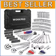 Professional-Grade 192-Piece Mechanics Tool Set - Ratchet Wrench & Extensions