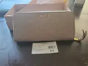 New With Tags MIU MIU MATELASSE ZIP AROUND LARGE ACCORDION WALLET 5ML506