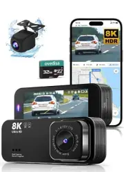 297Dash Camera for Cars, 8K Full UHD Dash Cam Front and Rear Inside with...