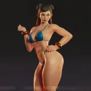 Bikini CHUNLI 3D print figure 1/6 32cm Model Kit Unpainted Unassembled GK