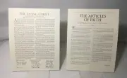 LDS MORMON / THE ARTICLES OF FAITH & THE LIVING CHRIST / PRINTS / 8.5" X 11"