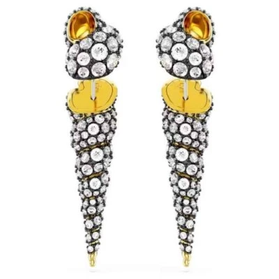 SWAROVSKI CRYSTAL IDYLLIA SHELL DROP PIERCED EARRINGS WHITE 5684082.NEW IN BOX