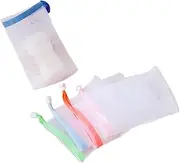 Healeved 5pcs Net Soap Saver Exfoliating Face Exfoliator Soap Holder Handmade Net Random Color