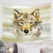 Attractive Painted Wolf Tapestry