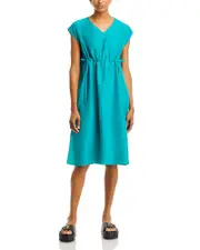 Eileen Fisher Silk Cap Sleeve Dress