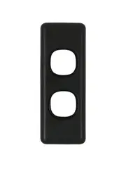 Lucci Power Gravity Architrave 2 Gang Plate Only in Black