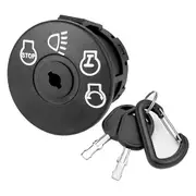 Ignition Switch with Key 7 Terminals Compatible for Deere John Riding Lawn Mower Replace 925-1741 Black